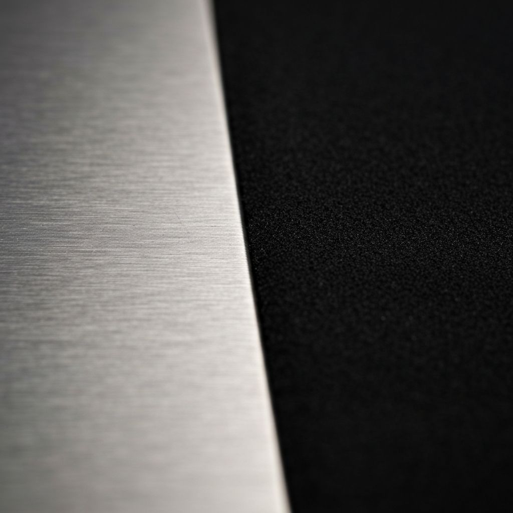 Premium materials - titanium and silicone textures
